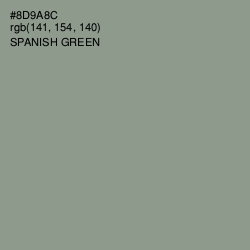 #8D9A8C - Spanish Green Color Image